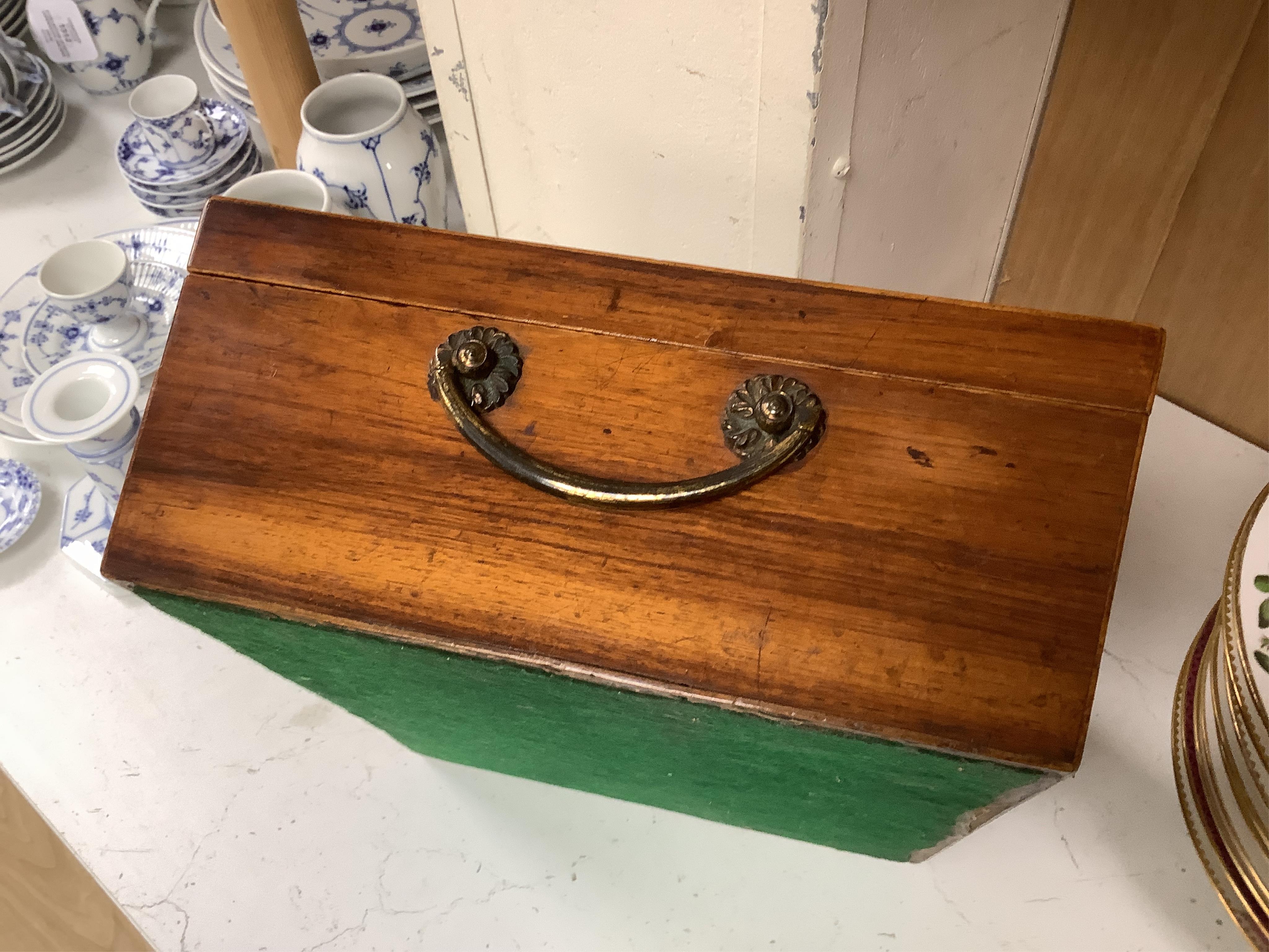 A Regency parquetry specimen wood rosewood work box, 30.5cm wide x 26cm deep